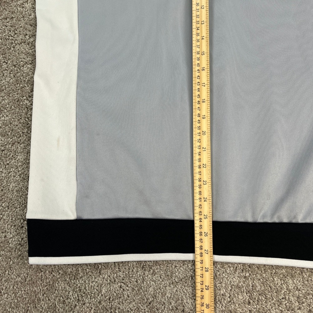 Nike Jacket Mens XL Black Gray White Colorblock Full Zip Track Sportswear STAIN - Picture 14 of 15